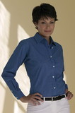 Vantage 1221 Women's Easy-Care Mini-Check Shirt - Imprinted