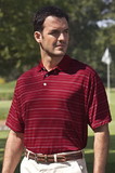 Vansport 2943 Two Color Textured Stripe Polo