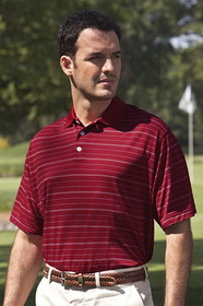 Vansport 2943 Two Color Textured Stripe Polo