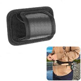 Muka Portable Fly Fishing Rod Holder Waist Belt Oxford Cloth Fishing Pole Sleeve Support Strap Black