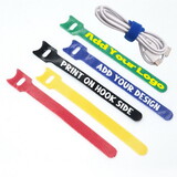 Muka Multi-Size Custom Velcro Cable Tie Reusable Fastening Wraps Logo Printed Hook and Loop Promotion Item