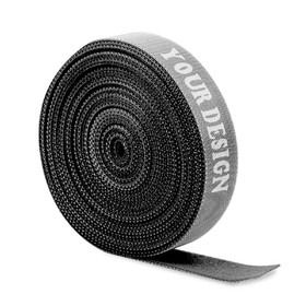 Muka 1/2" Custom Reusable Hook & Loop Fastening Tape Roll Double Sided Self Gripping Cable Tie Logo Printed