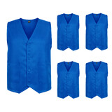 TOPTIE 5 Pack Unisex Work Vest Button Up Vest Volunteer Activity Supermarket Uniform