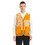 TOPTIE Custom Embroidered Adult Mesh Vest Zipper Supermarket Team Volunteer Uniform Vest - Black