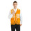 TOPTIE Custom Embroidered Adult Mesh Vest Zipper Supermarket Team Volunteer Uniform Vest - Black