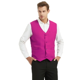TopTie Unisex Volunteer Vest Waitress Bartender Uniform - Hot Pink