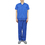 TOPTIE Blue Workwear Pocket Short-Sleeve Shirt With Pants For Labours