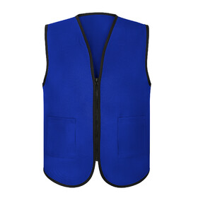 TOPTIE Supermarket Vest / Apron Zipper Vest For Clerk Uniform Vest
