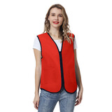 TOPTIE Supermarket Vest / Apron Vest For Clerk Uniform Vest With Zipper Closure