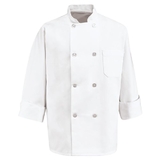 Red Kap 0403WH Eight Pearl-Button Chef Coat - White