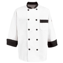 Chef Designs KT74BT Garnish Chef Coat - White