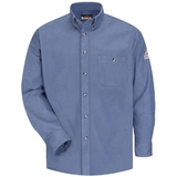 Bulwark SEG2LD Button-Front Denim Dress Uniform Shirt  - Light Blue