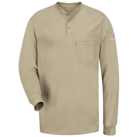 Bulwark SEL2 Long Sleeve Tagless Henley Shirt