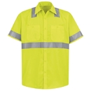 Red Kap SS24-3 Short Sleeve Hi-Visibility Work Shirt: Class 2 Level 2