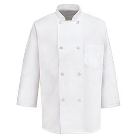 Chef Designs 0402WH 3/4-Sleeve Chef Coat - White