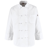 Chef Designs 0421WH Ten Knot-Button Chef Coat - White