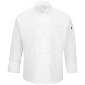 Red Kap 044X Men's Ten Knot Button Chef Coat with MIMIX&#8482; and OILBLOK