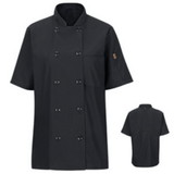 Red Kap 045X Women's Short Sleeve Ten Button Chef Coat with MIMIX™ and OILBLOK