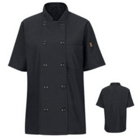 Red Kap 045X Women's Short Sleeve Ten Button Chef Coat with MIMIX&#8482; and OILBLOK