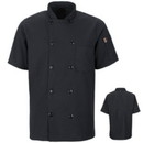 Red Kap 046X Men's Short Sleeve Ten Button Chef Coat with MIMIX™ and OILBLOK
