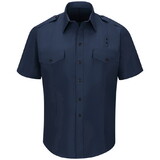 Workrite FCS2 Male Non-FR 100% Cotton Short Sleeve Fire Chief Shirt