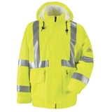 Bulwark JXN4YE Hi-Visibility Flame-Resistant Rain Jacket  - Yellow