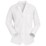 Red Kap KP11WH Women's Lapel/Counter 4 Button Coat - White
