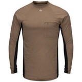 Bulwark MPS8 Long Sleeve FR Two-Tone Base Layer with Concealed Chest Pocket - EXCEL FR®