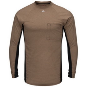 Bulwark MPS8 Long Sleeve FR Two-Tone Base Layer with Concealed Chest Pocket - EXCEL FR&reg;