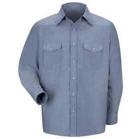 Red Kap SC14LB Long Sleeve Deluxe Western Style Shirt - Light Blue
