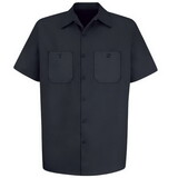 Red Kap SC40 Short Sleeve Wrinkle-Resistant Cotton Work Shirt