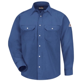 Bulwark SNS6RB Snap Front Deluxe Shirt - 6 Oz. Hrcl - Royal