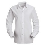 Red Kap SP15WH Women's Long Sleeve Specialized Pocketless Work Shirt - White