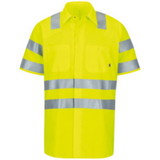 Red Kap SX24 Hi-Visibility Mimix Short Sleeve Work Shirt Class 2