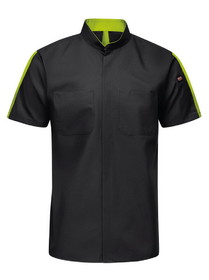 Red Kap Men's Short Sleeve Two Tone Pro+ Work Shirt with OilBlok and MIMIX&#153;