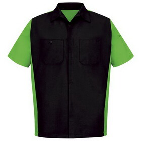 Red Kap SY10BL Men's Long Sleeve Two-Tone Crew Shirt