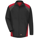 Red Kap SY18TR Men's Long Sleeve Tri-Color Shop Shirt