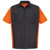 Red Kap SY20CO Men's Short Sleeve Two-Tone Crew Shirt