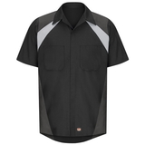 Red Kap SY28BC Men's Short Sleeve Tri-Color Shop Shirt