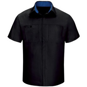 Red Kap SY42 Men's Short Sleeve Performance Plus Shop Shirt with OilBlok Technology