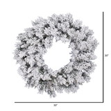 Vickerman Flocked Snow Ridge Wreath 160T