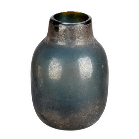 Vickerman CM190613 13" Slate Gray Round Glass Vase