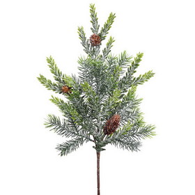 Vickerman E151904 18" Frosted Hemlock-Angel Pine Spray 11T