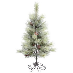Vickerman E155835 3' x 21" Frosted Bellevue Pine Tree 50T