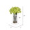 Vickerman F216736 17" LtGreen Hydrangea Bouquet Glass Vase