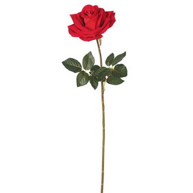 Vickerman FA174401 25" Single Velvet Red Rose 3/pk