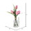 Vickerman FC180101 12" Pink Tulip in Glass Pot