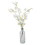 Vickerman FC180301 20.5" Mini White Orchid in Glass Pot