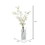 Vickerman FC180301 20.5" Mini White Orchid in Glass Pot