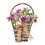 Vickerman FG180101 20" Mixed Purple Flower Basket